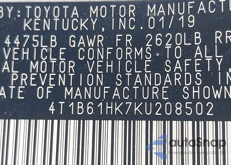 2019 Toyota Camry Xse из США, поврежденный, VIN 4T1B61HK7KU208502